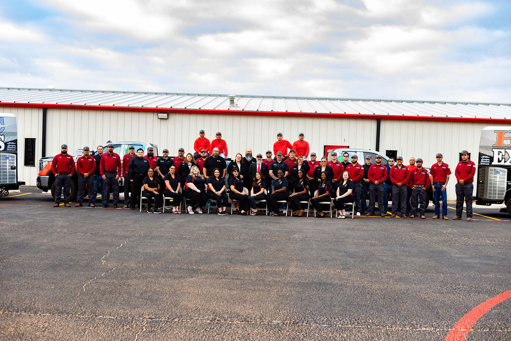 HVAC Experts technicians gathered outside the Odessa shop